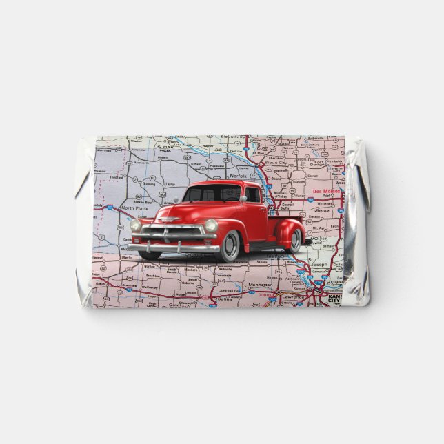 Retirement Retro Red Truck Hershey's Miniatures (Front)