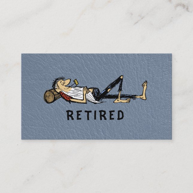 Retirement - Rip Van Winkle image business Calling Card (Front)