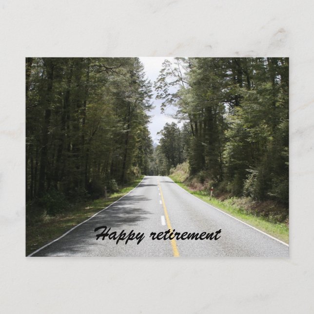 retirement road postcard (Front)
