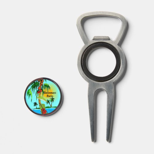 Retirement Rocks at the Beach Divot Tool