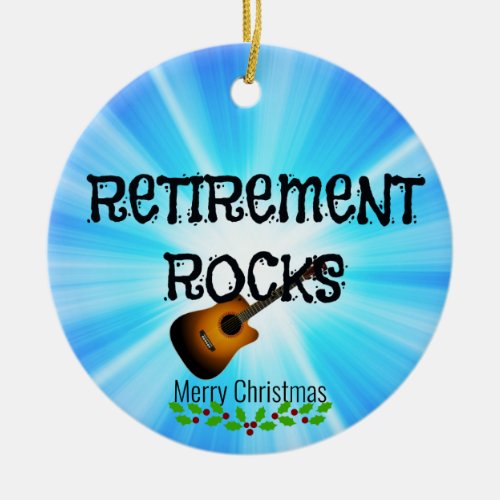 Retirement Rocks Ceramic Ornament