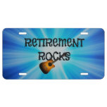 Retirement Rocks--custom Guitar Design License Plate at Zazzle