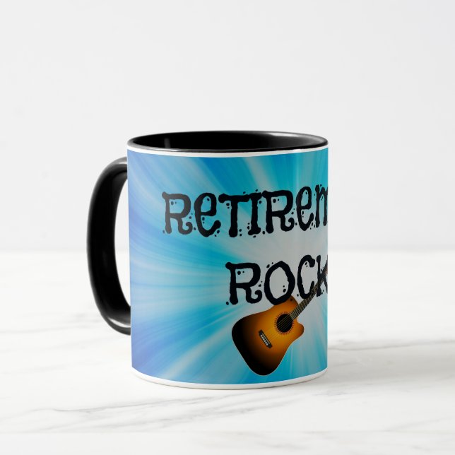 Retirement Rocks--custom guitar design Mug (Front Left)