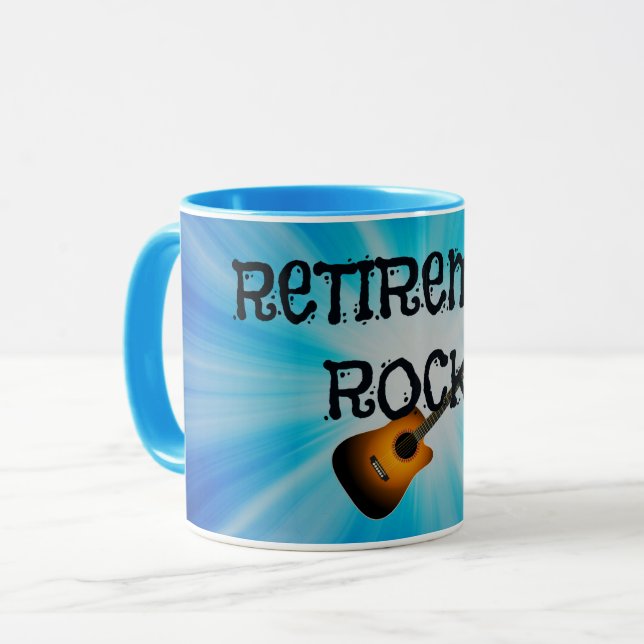 Retirement Rocks--custom guitar design Mug (Front Left)