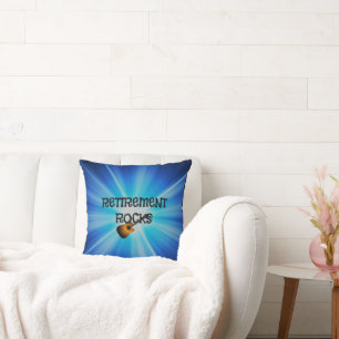Retirement Rocks--custom guitar design Throw Pillow