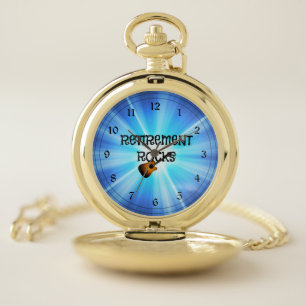"Retirement Rocks" Pocket Watch