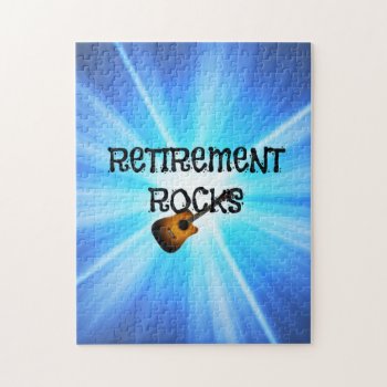 Retirement Rocks...rock On Jigsaw Puzzle by RetirementGiftStore at Zazzle