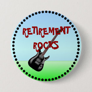 Retirement Rocks with Black Frame Button