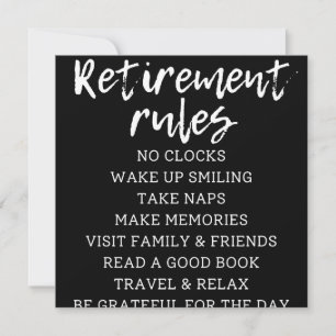 Retirement Rules Sign, Retirement Gift Sign Save The Date