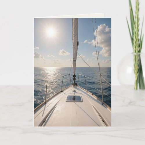 Retirement Sailboat On Calm Ocean Water
