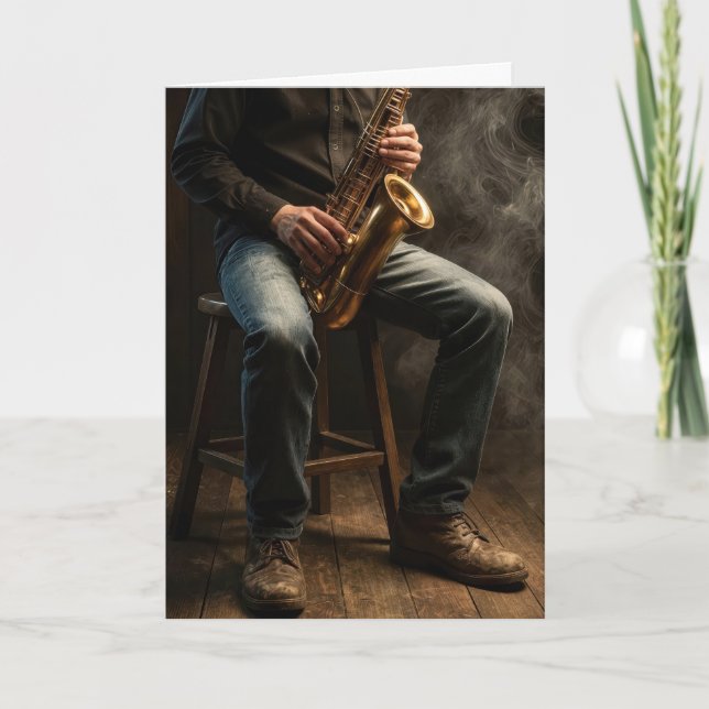 Retirement Saxophone Player Card (Front)