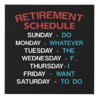 Retirement Schedule Calendar Office Humor Coworker