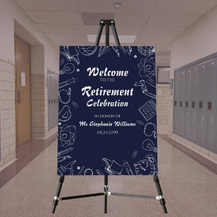 Retirement School Teacher Celebration Party  Foam Board