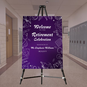 Retirement School Teacher Celebration Party  Foam Board