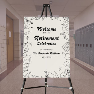 Retirement School Teacher Celebration Party Foam Board