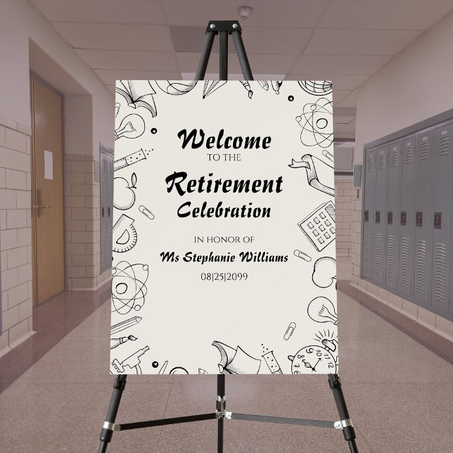 Retirement School Teacher Celebration Party  Foam Board (Creator Uploaded)