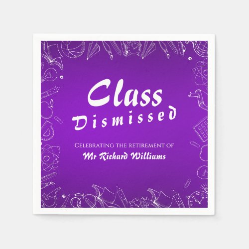 Retirement School Teacher Class Dismissed Party 
