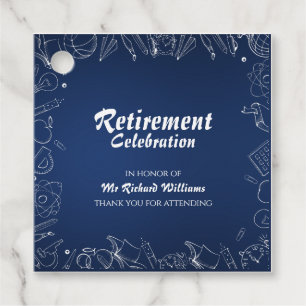 Retirement School Teacher Party Celebration Favor Tags