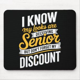Retirement senior funny elderly saying mouse pad