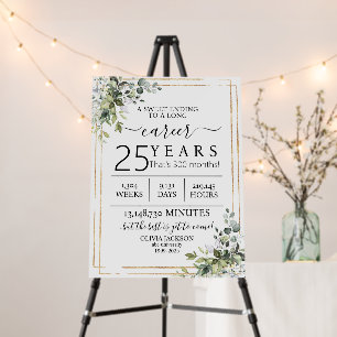 Retirement Sign with Greenery – Sweet Ending