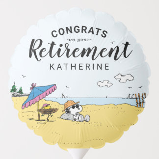 Retirement | Snoopy & Woodstock on the Beach Balloon