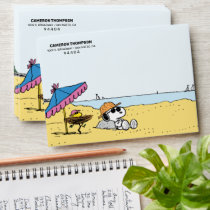 Retirement | Snoopy & Woodstock on the Beach Envelope