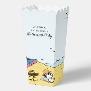 Retirement Snoopy & Woodstock on the Beach Favor Boxes