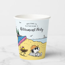 Retirement | Snoopy & Woodstock on the Beach Paper Cups