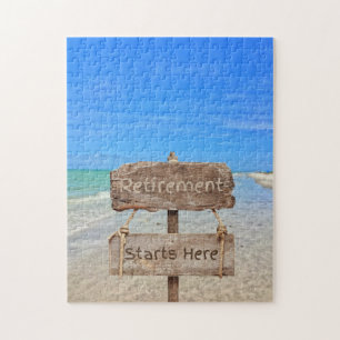 Retirement Starts Here! Sanibel Island Beach Jigsaw Puzzle