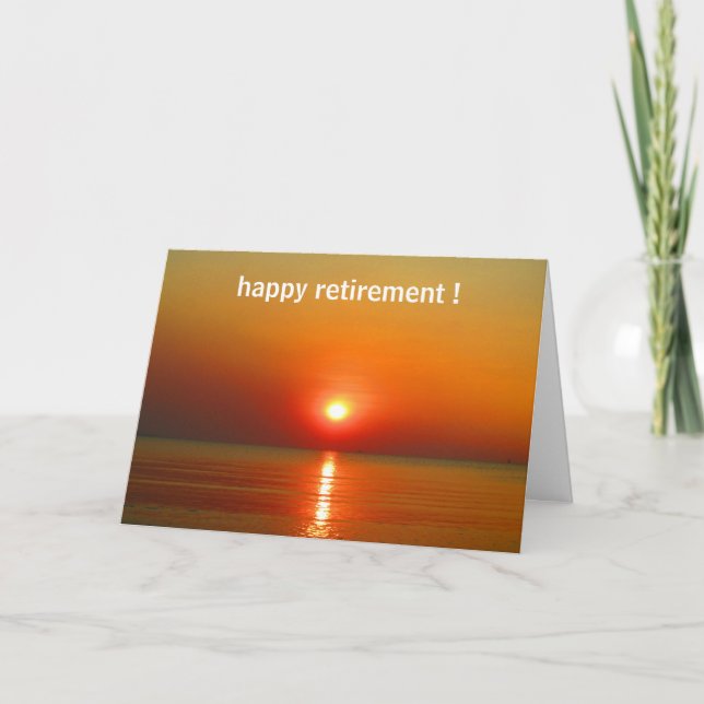 retirement sunset card (Front)