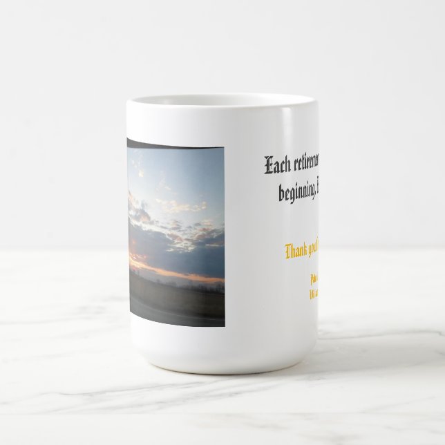 Retirement sunset coffee mug (Center)