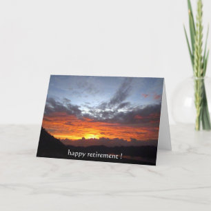 retirement sunset colors card