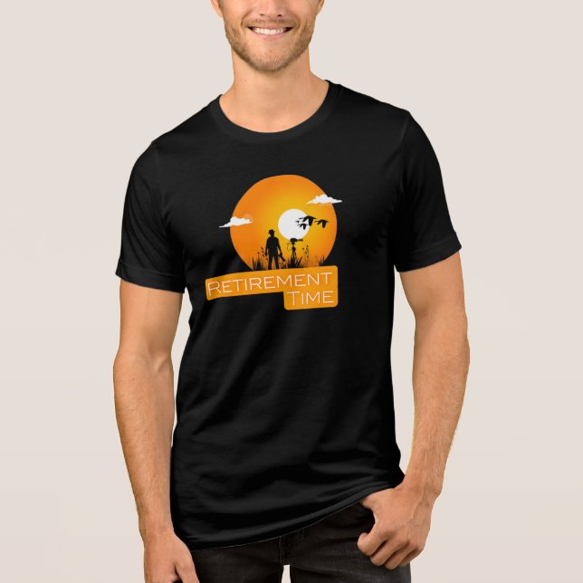 Retirement sunset  Tri-Blend shirt (Front)
