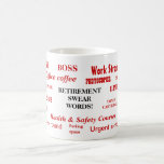 Retirement Swear Words Funny Retirement Gift Joke Coffee Mug