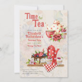 Retirement Tea Party Invite Printed or Digital    (Front)