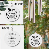 Retirement Teacher Schools Out Thank You Wind Chime