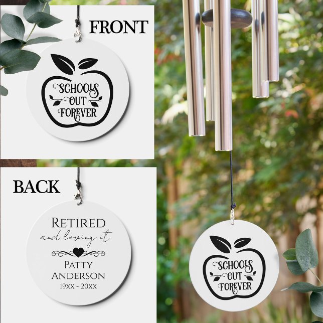 Retirement Teacher Schools Out Thank You Wind Chime (Creator Uploaded)