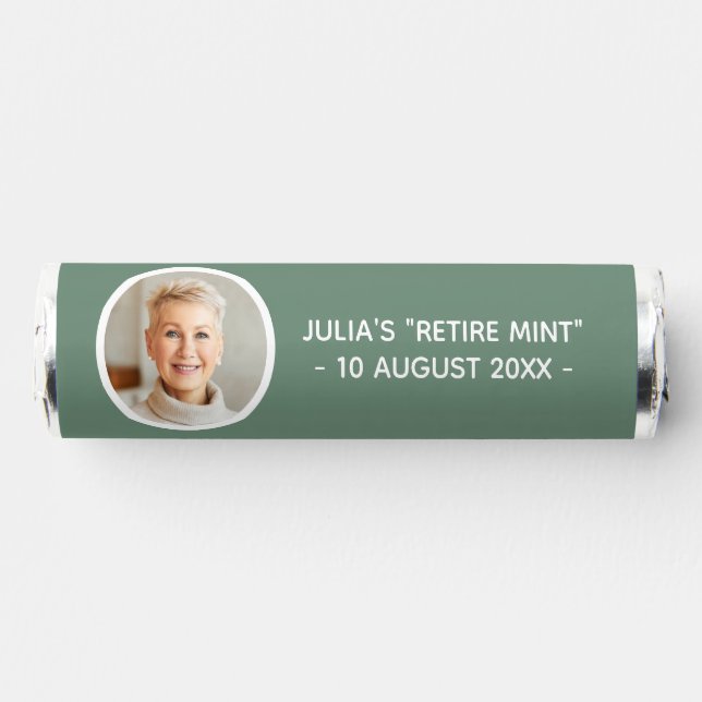 Retirement Thank You Photo Retire Mint Life Saver® (Front)