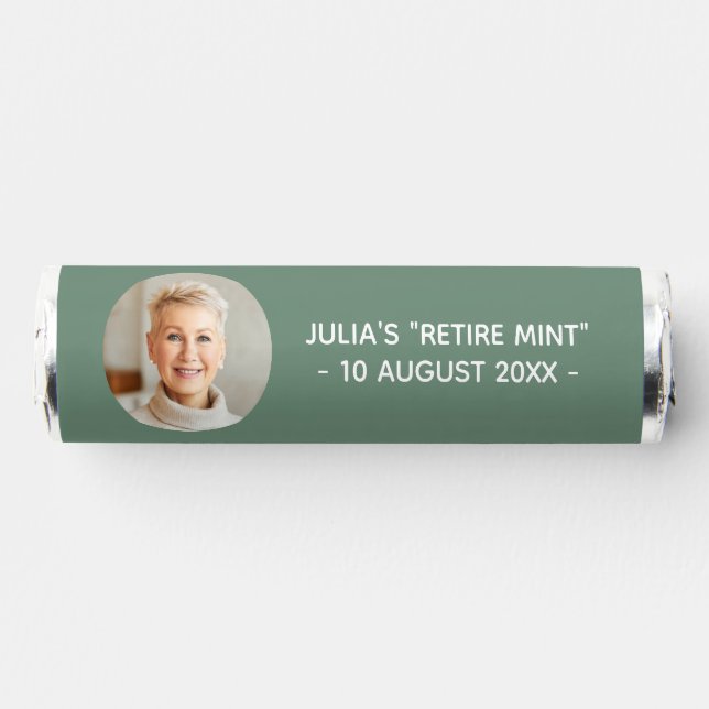 Retirement Thank You Photo Retire Mint Life Saver® (Front)