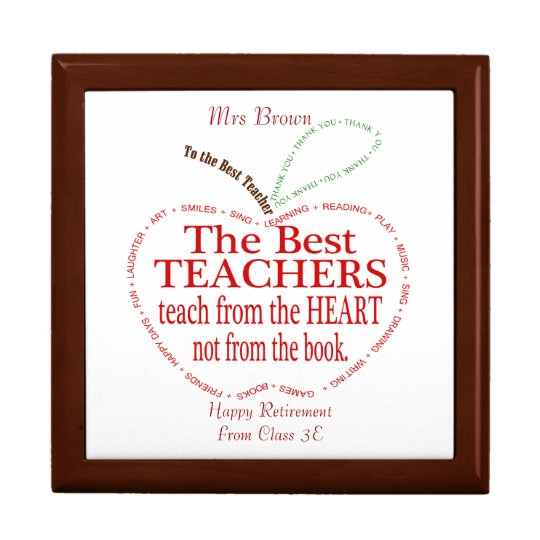 Retirement, Thank you Teacher Gift Jewelry Box | Zazzle.com