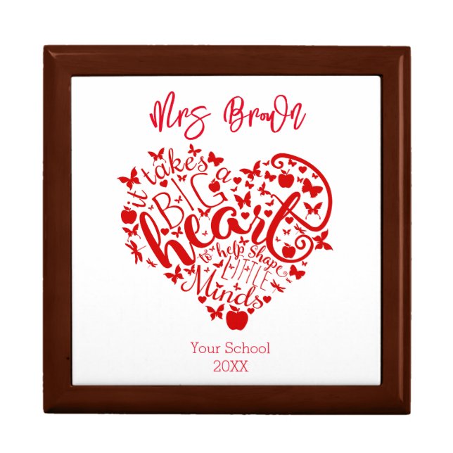 Retirement Thank you Teacher keepsake box Gift (Front)