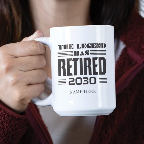 Retirement The Legend Has Retired Two_Tone Coffee Mug