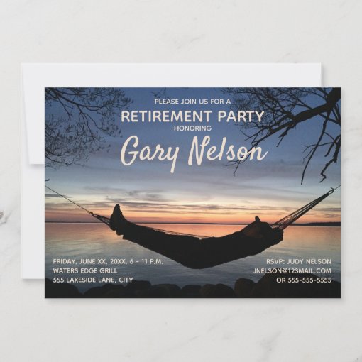 Retirement Theme - Party Invitation 