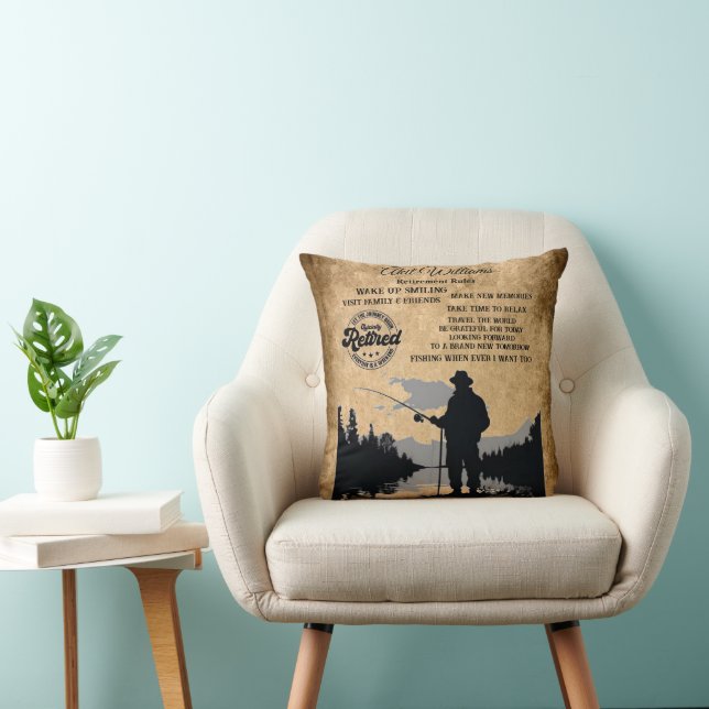 Retirement Throw Pillow (Chair)