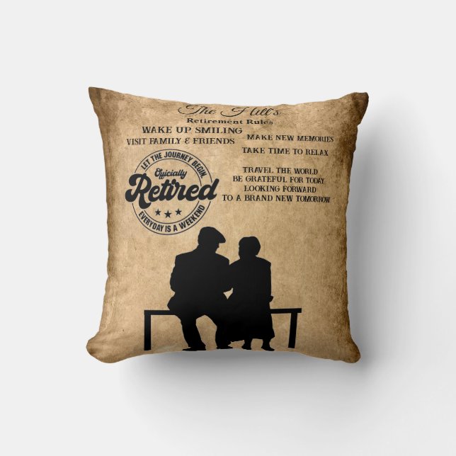 Retirement Throw Pillow (Front)