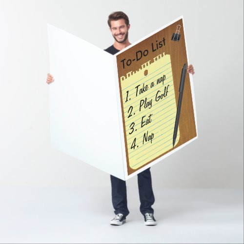 Retirement To Do List Giant Greeting Card