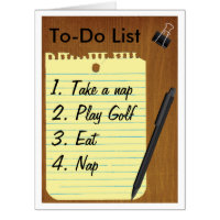 Retirement To Do List Giant Greeting Card