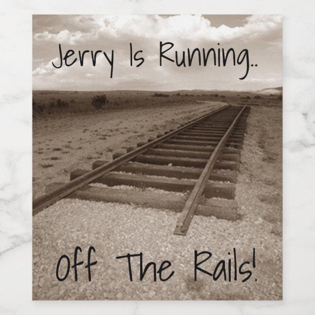 Retirement Train Rails Party Celebrate Wine Labels (Single Label)