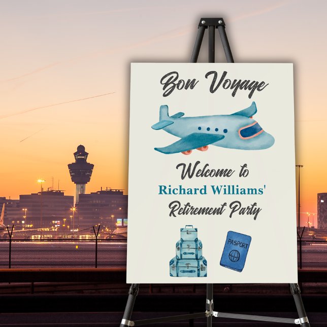 Retirement Travel Adventure Plane Foam Board (Creator Uploaded)