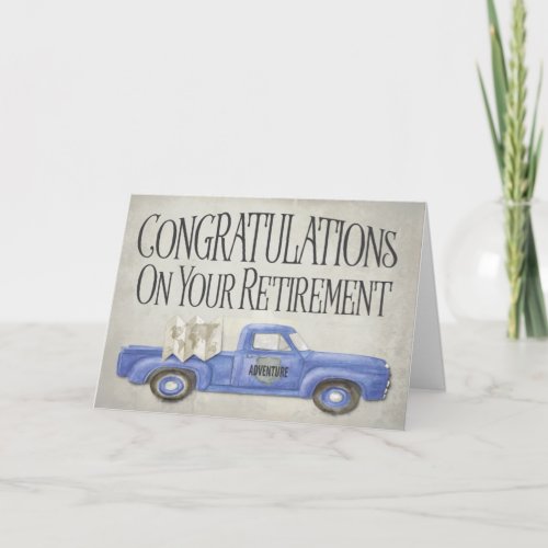 Retirement Travel Adventure Truck Congratulations